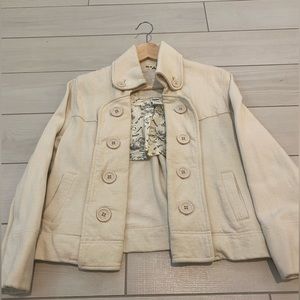 Anthropologie For Joseph Cream Cropped Sailor Sweatshirt